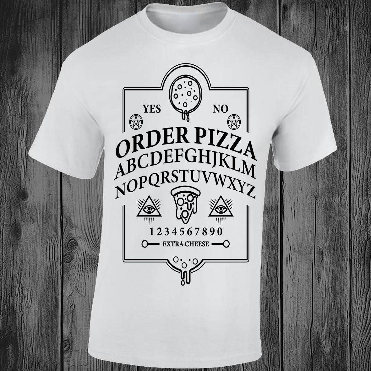 Ouija Pizza Order - White T-shirt