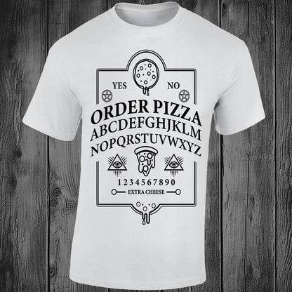 Ouija Pizza Order - White T-shirt