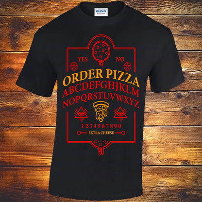 Ouija Pizza Order - Black T-shirt