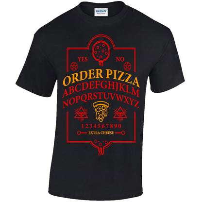 Ouija Pizza Order - Black T-shirt