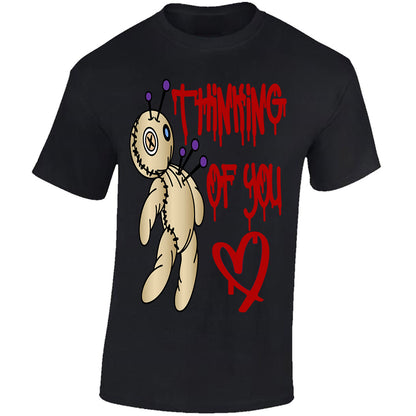 Thinking Of You Voodoo Doll - Black T-shirt