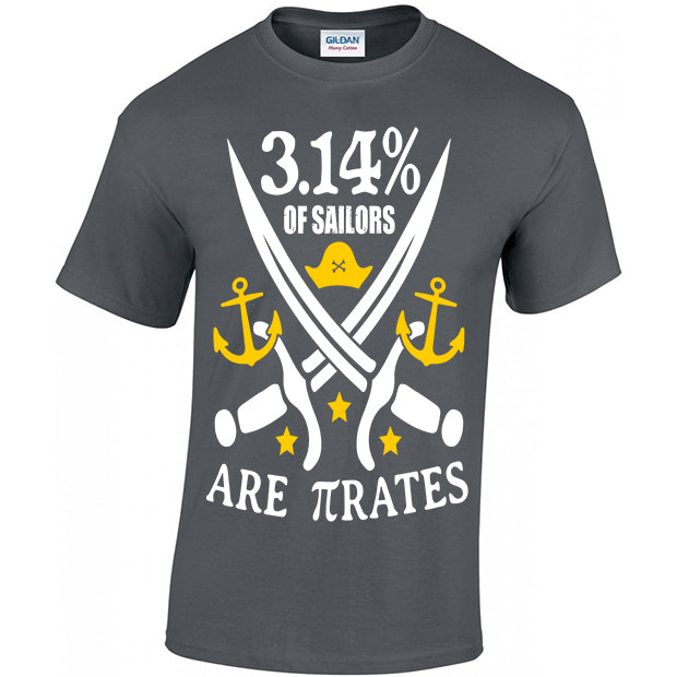 3.14% Of Sailors Are πrates T-shirt