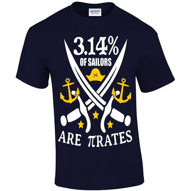 3.14% Of Sailors Are πrates T-shirt