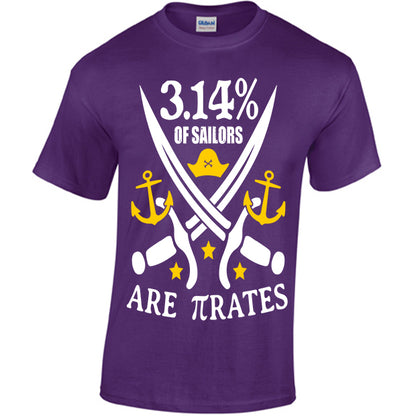 3.14% Of Sailors Are πrates T-shirt