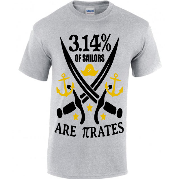 3.14% Of Sailors Are πrates T-shirt