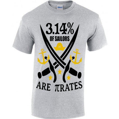 3.14% Of Sailors Are πrates T-shirt