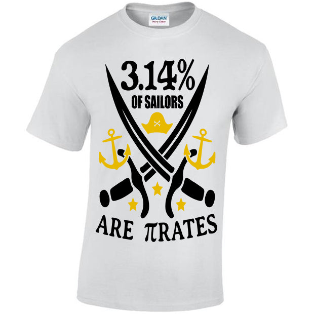 3.14% Of Sailors Are πrates T-shirt