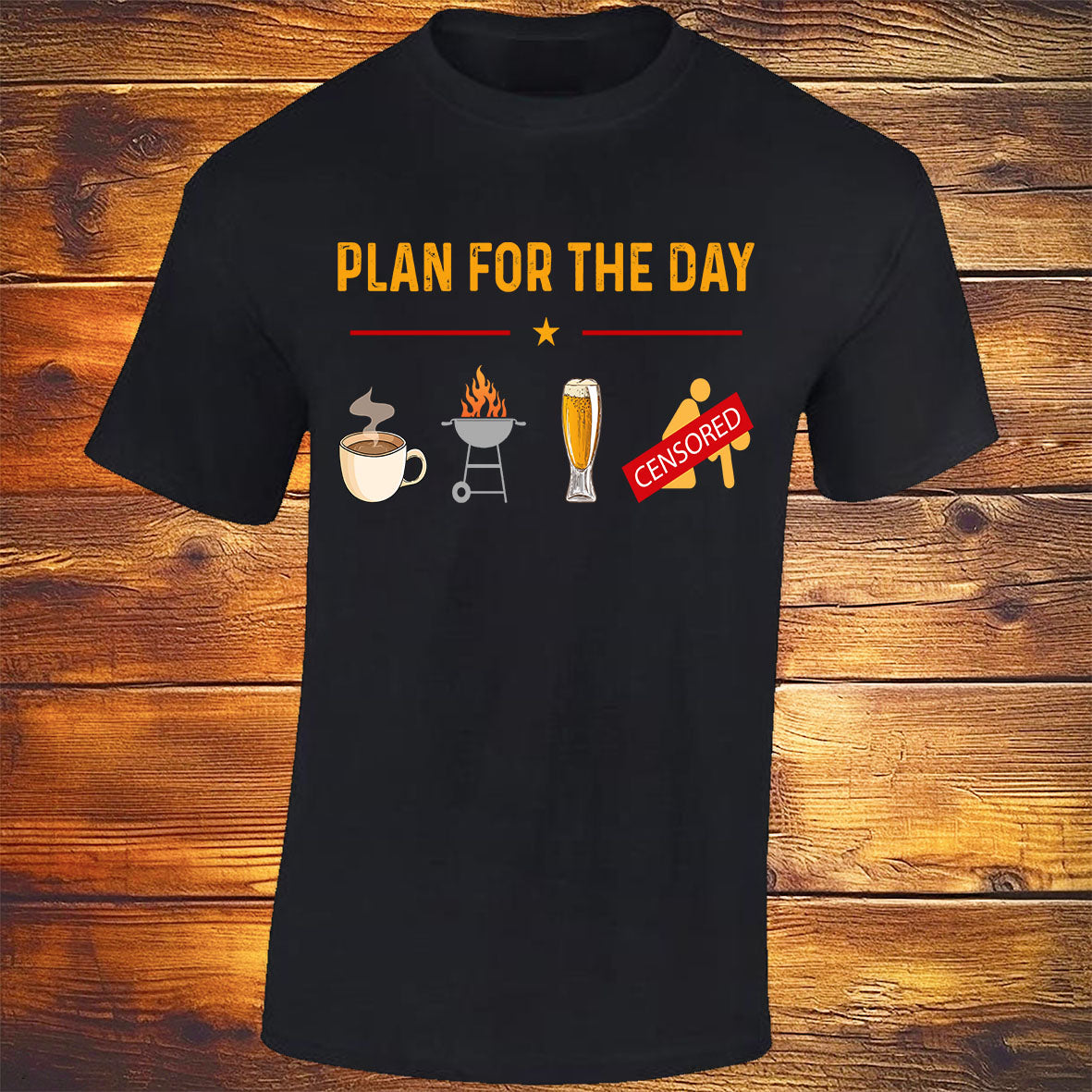 Plan For The Day - Black T-shirt
