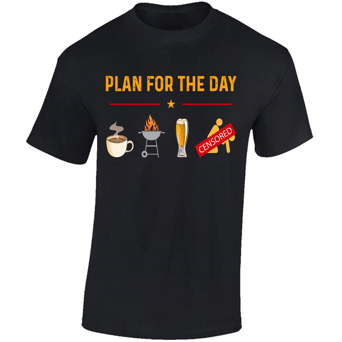 Plan For The Day - Black T-shirt