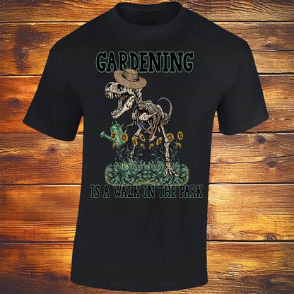 Gardening is a Walk in the Park - Black T-shirt