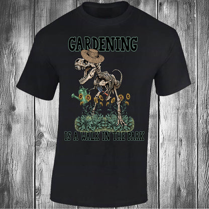 Gardening is a Walk in the Park - Black T-shirt