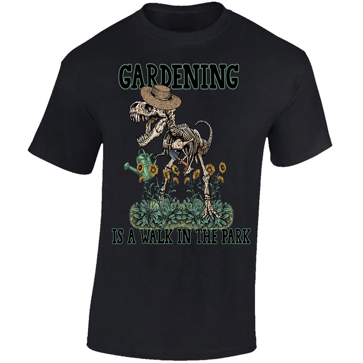 Gardening is a Walk in the Park - Black T-shirt