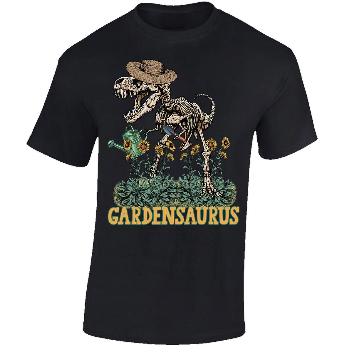 Gardensaurus - Black T-shirt