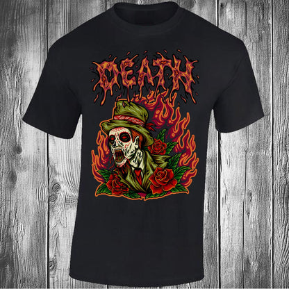 Well Dressed Death Zombie - Black T-shirt