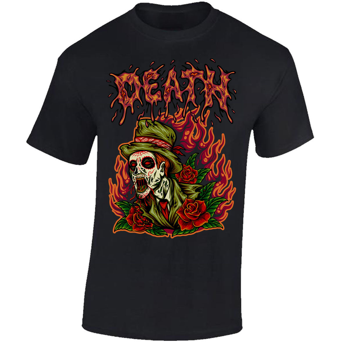 Well Dressed Death Zombie - Black T-shirt