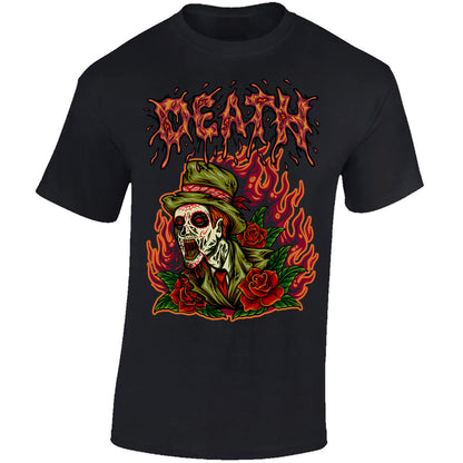 Well Dressed Death Zombie - Black T-shirt