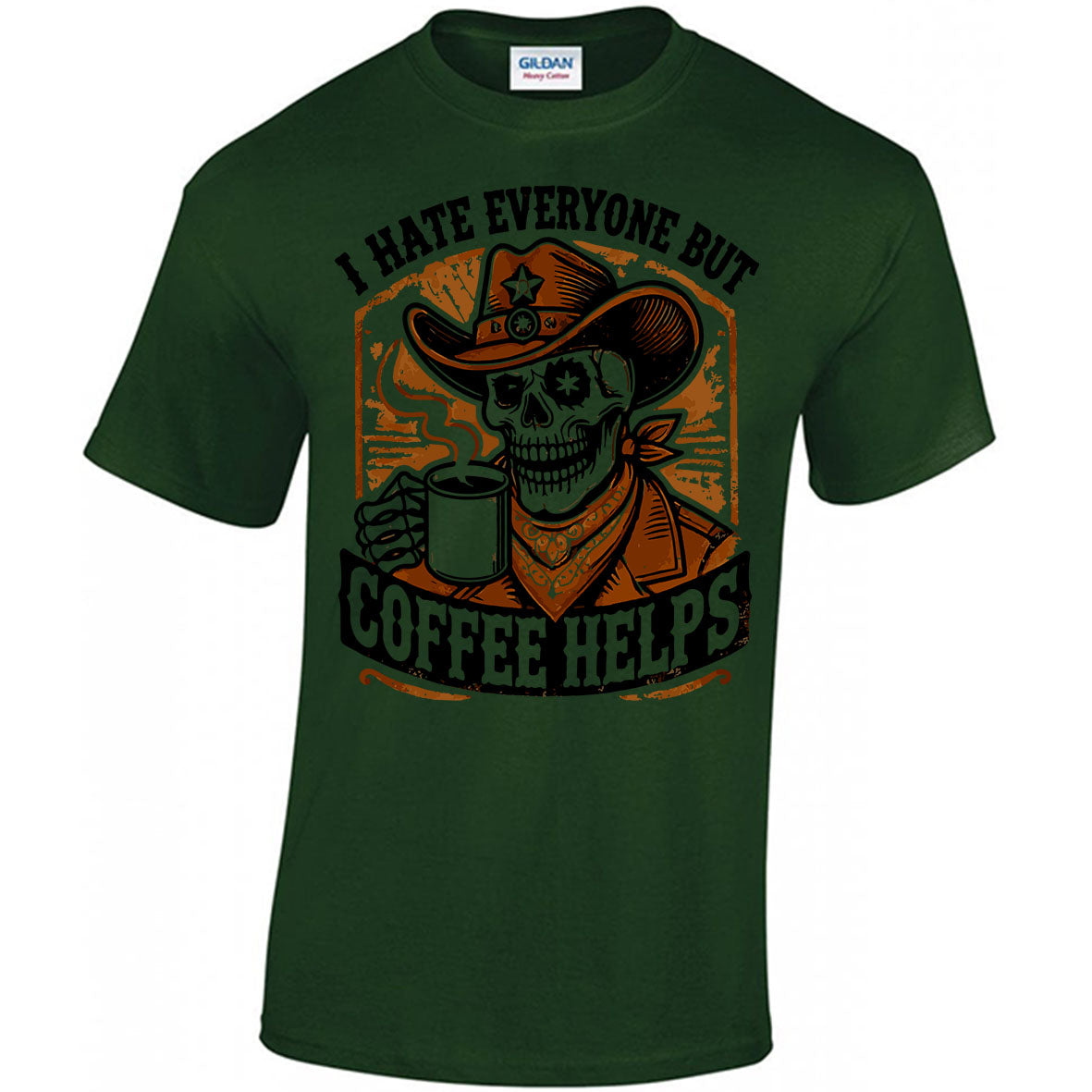 I Hate Everyone But Coffee Helps T-shirt