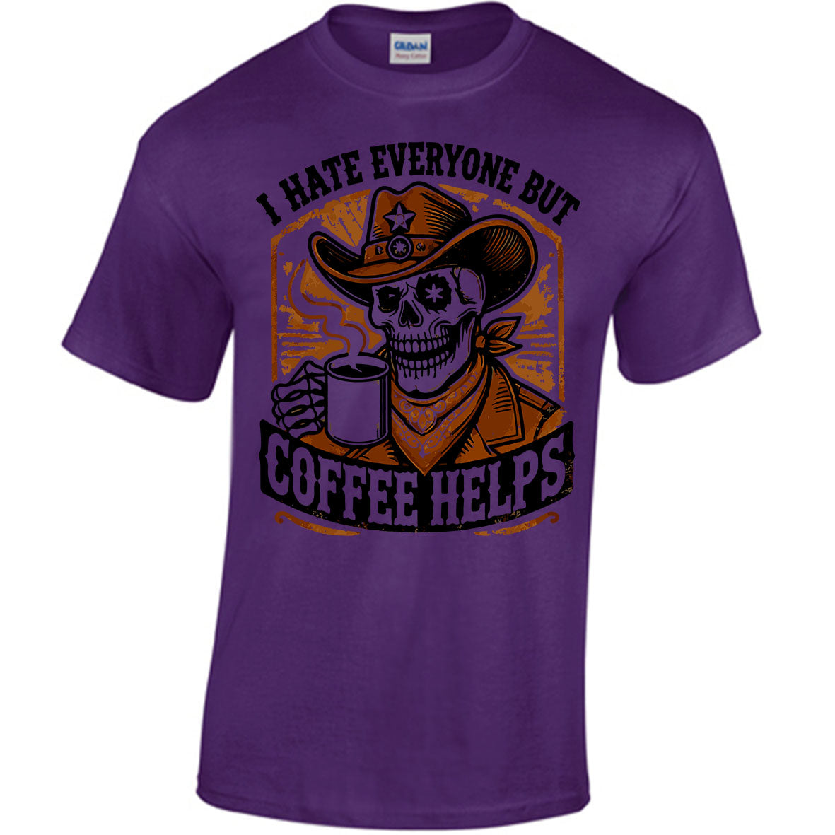 I Hate Everyone But Coffee Helps T-shirt