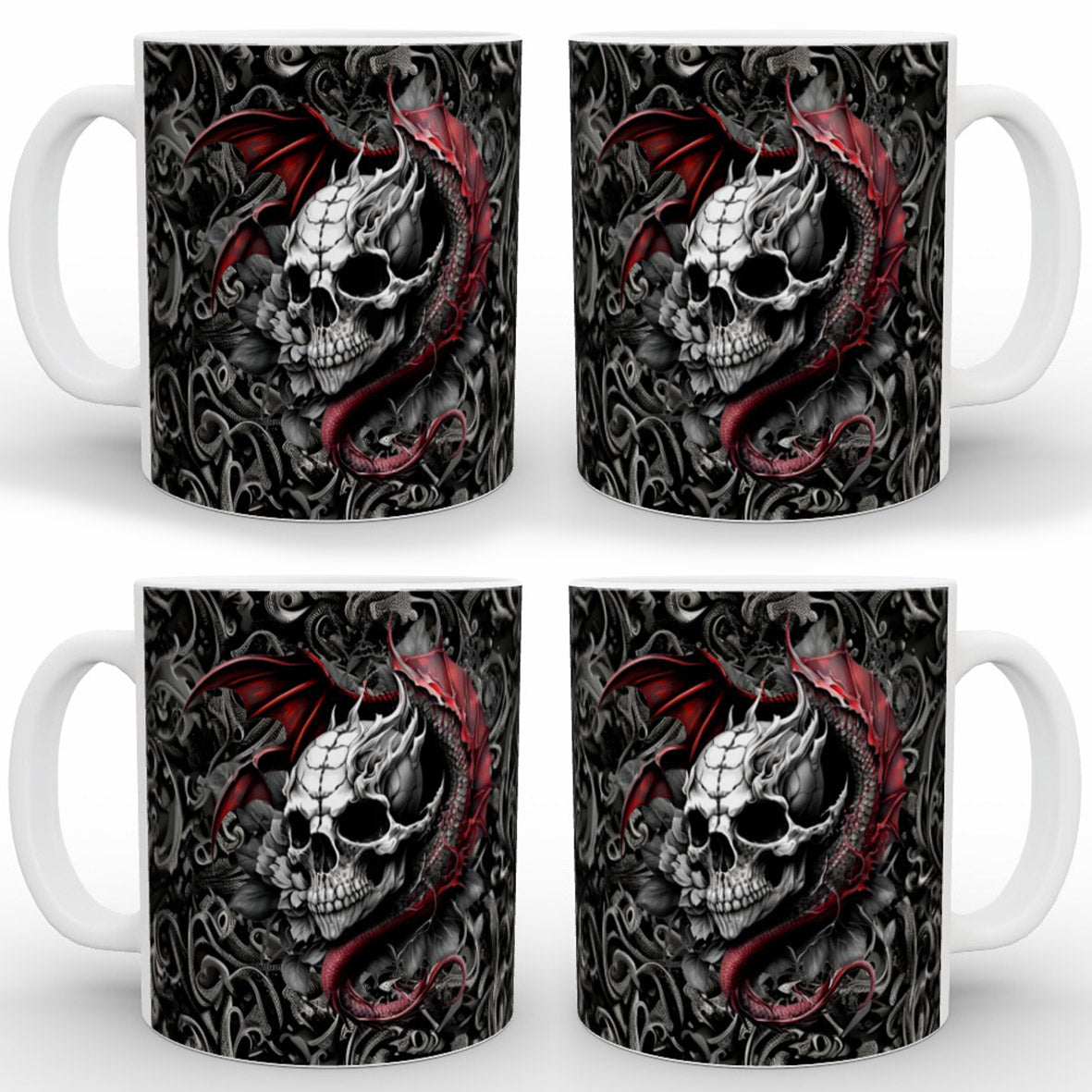 Skull With Dragon Spirit - Mug Set