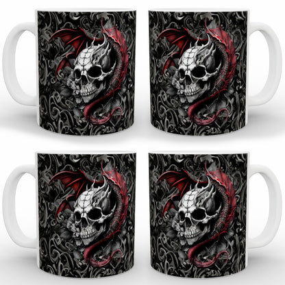 Skull With Dragon Spirit - Mug Set