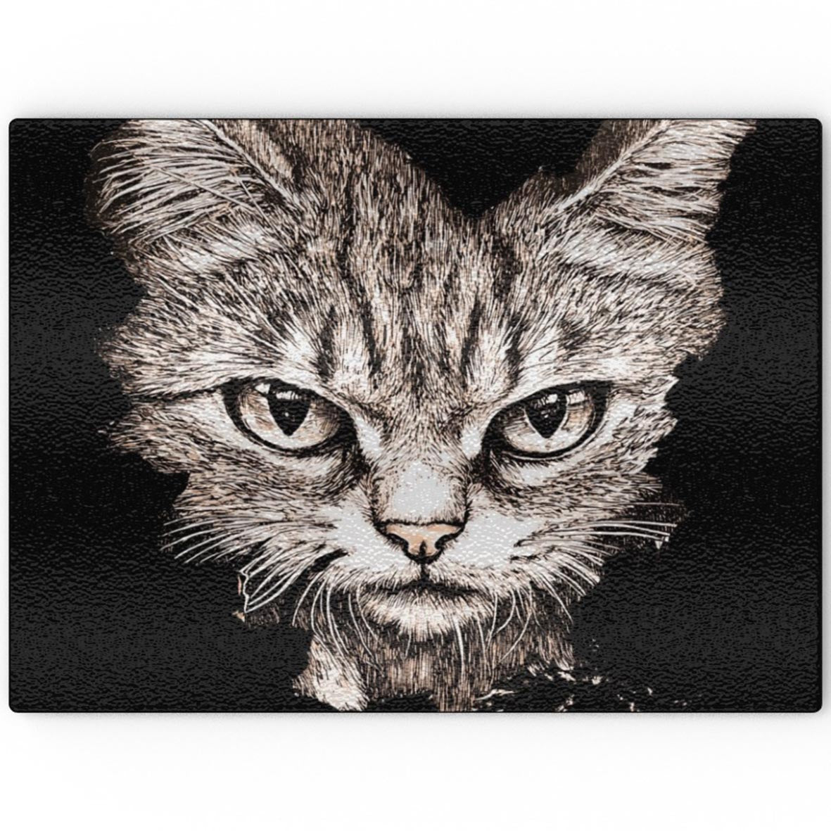 The Cats Are Coming - Glass Chopping Board
