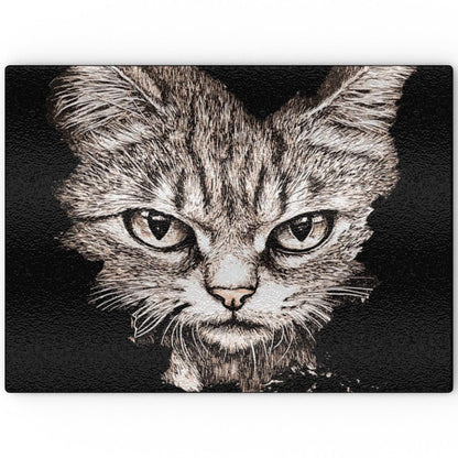 The Cats Are Coming - Glass Chopping Board