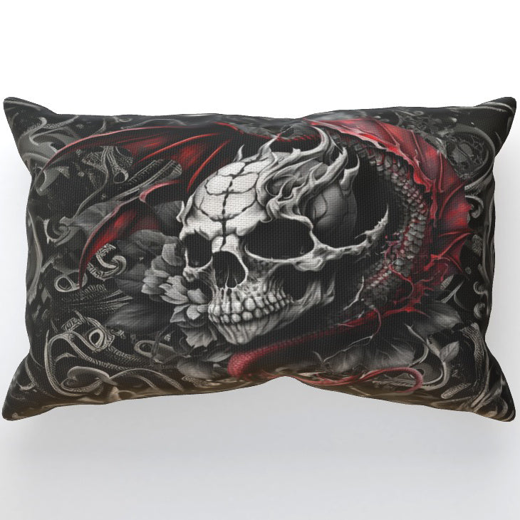 Skull With Dragon Spirit - Cushion, Double-Sided