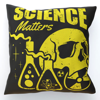 Science Matters - Black Cushion, Double-Sided