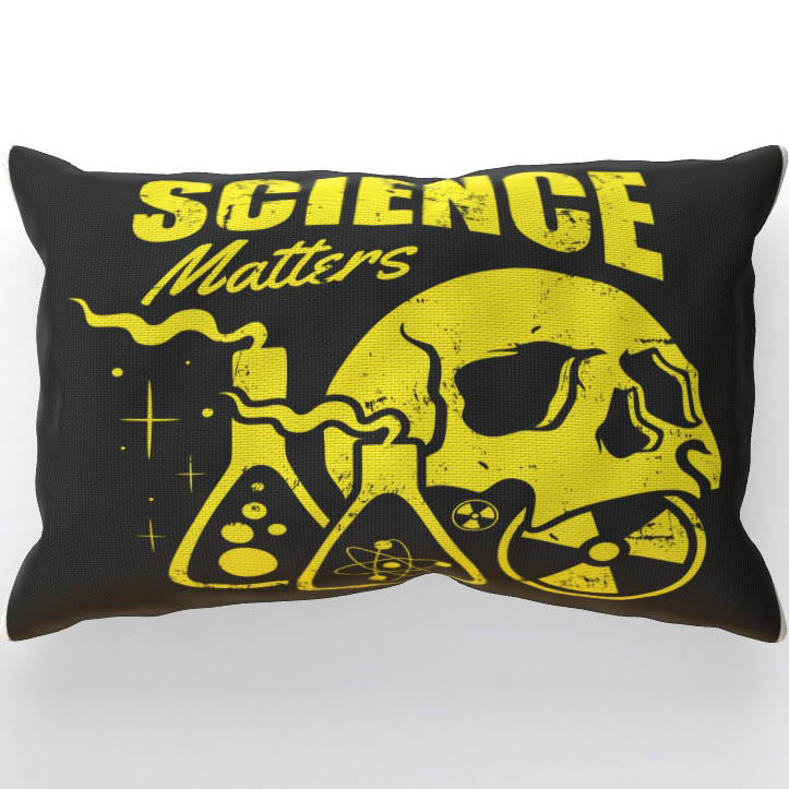 Science Matters - Black Cushion, Double-Sided