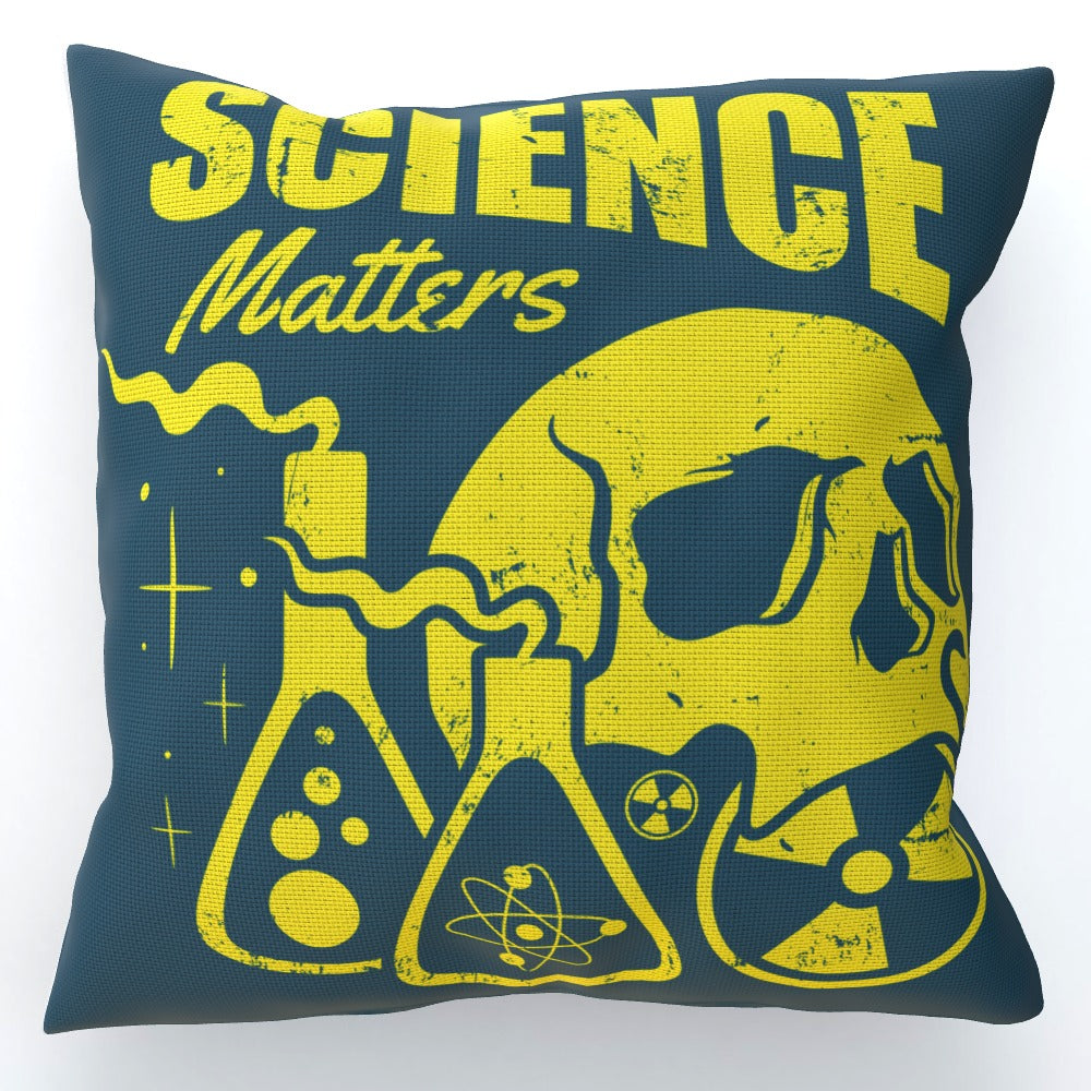 Science Matters - Blue Cushion, Double-Sided