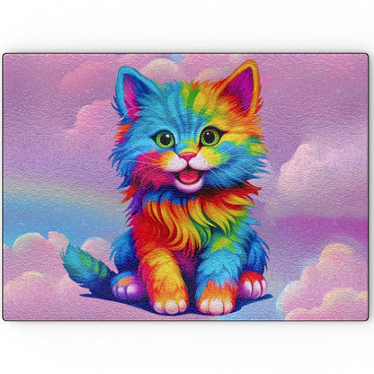 Mia's Kitty Cat - Glass Chopping Board