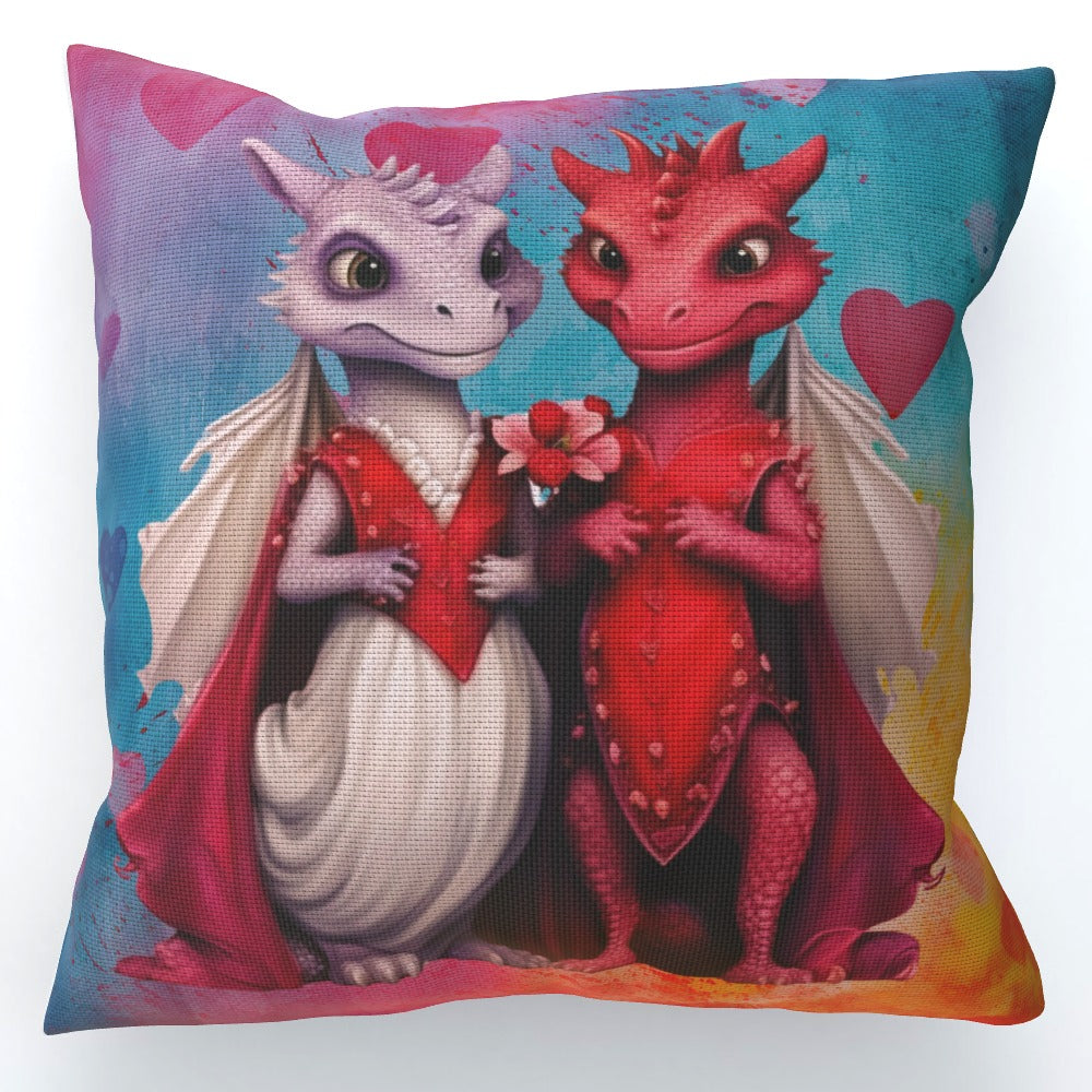 Dragons In Love - Cushion, Double-Sided