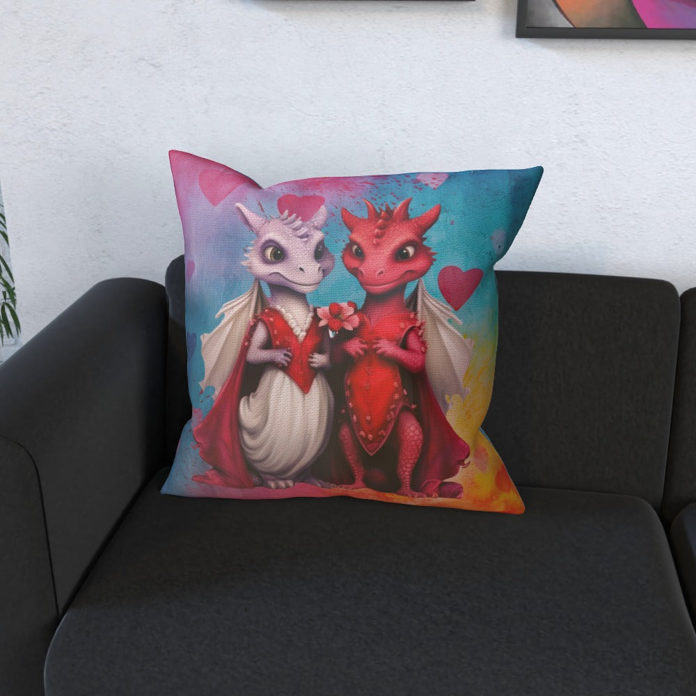 Dragons In Love - Cushion, Double-Sided