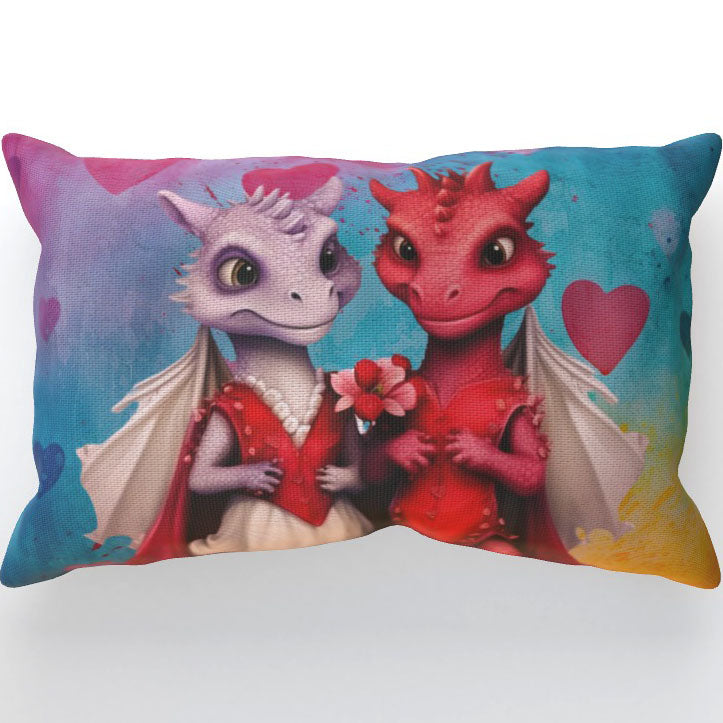 Dragons In Love - Cushion, Double-Sided