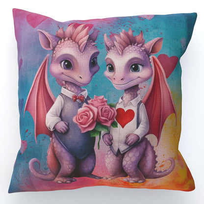 Dragons In Love II - Cushion, Double-Sided