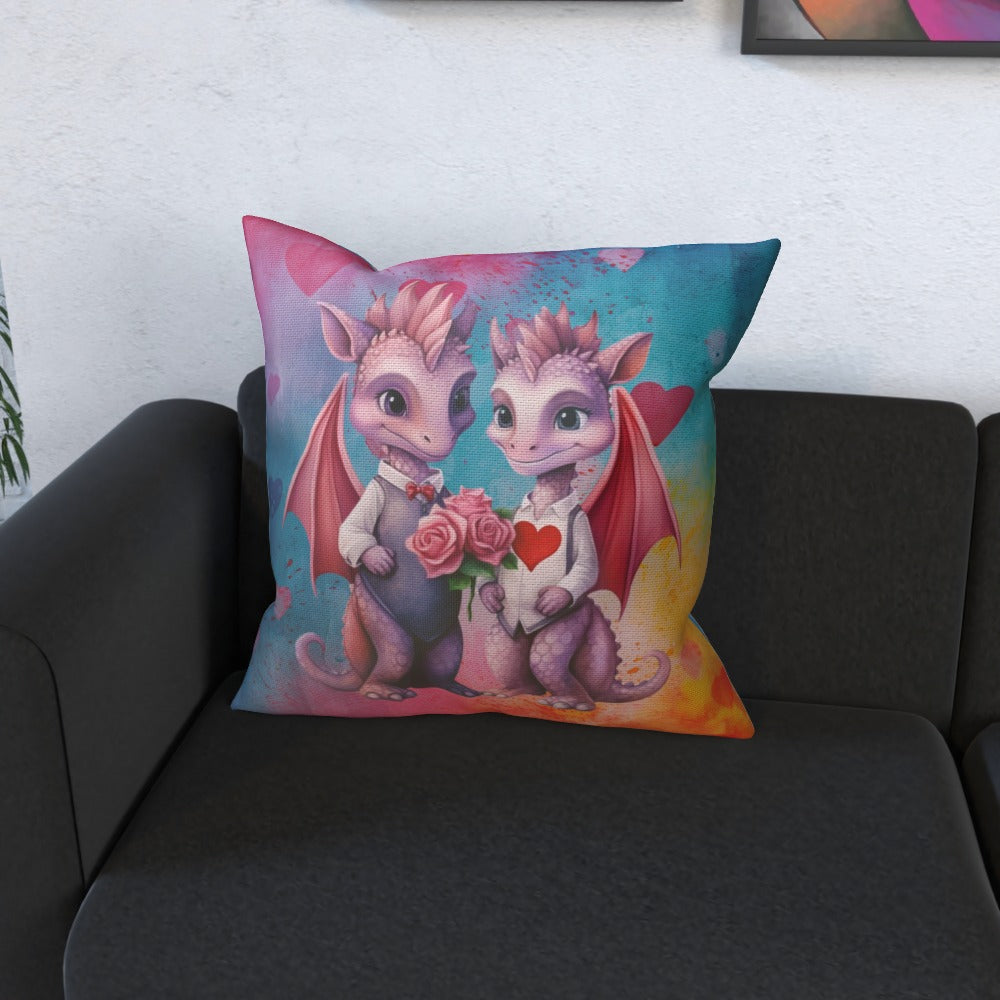 Dragons In Love II - Cushion, Double-Sided