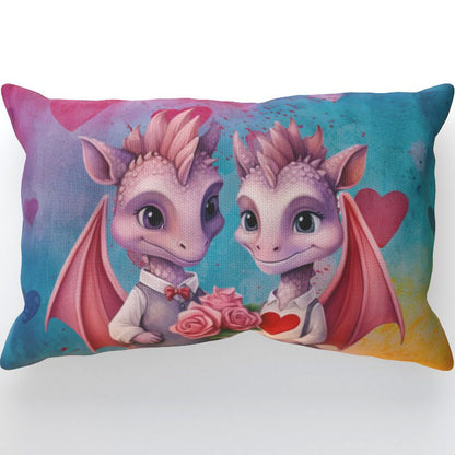 Dragons In Love II - Cushion, Double-Sided