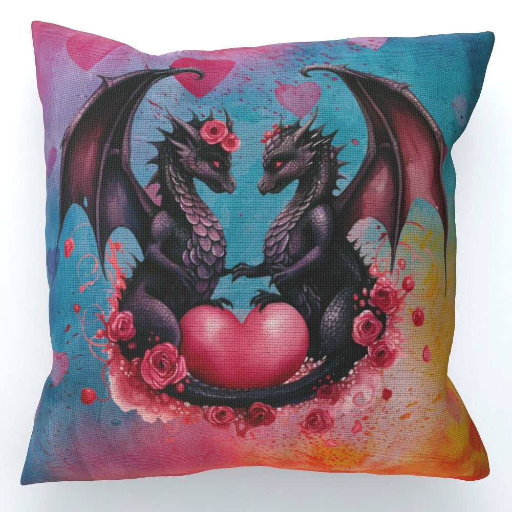 Dragons In Love III - Cushion, Double-Sided