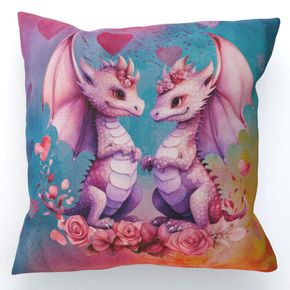 Dragons In Love IV - Cushion, Double-Sided