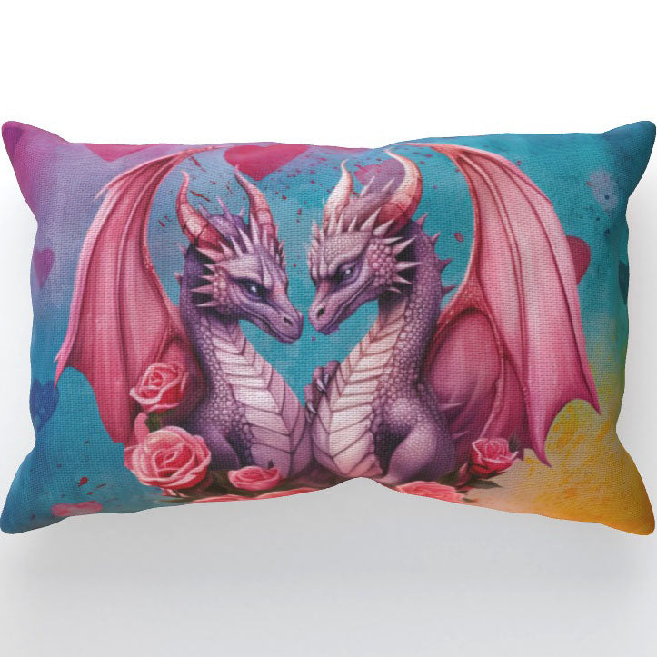 Dragons In Love V - Cushion, Double-Sided