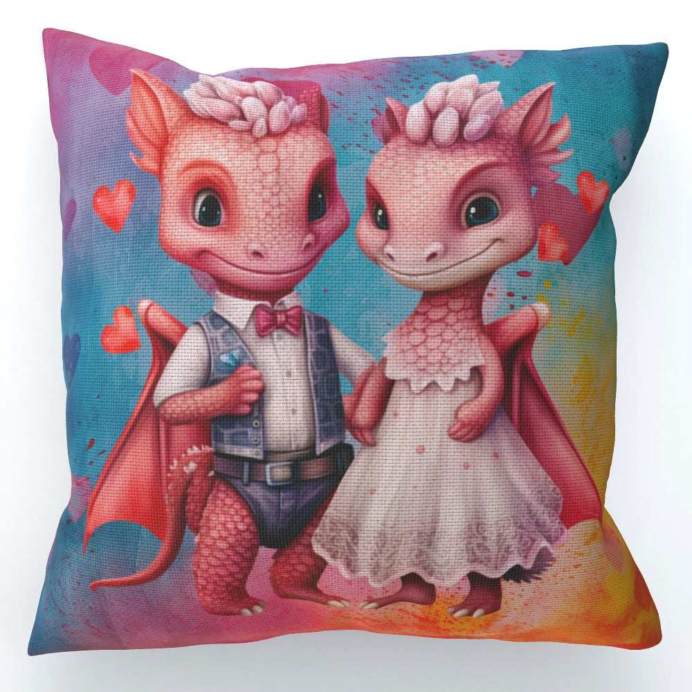 Dragons In Love VI - Cushion, Double-Sided