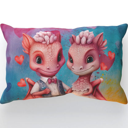 Dragons In Love VI - Cushion, Double-Sided