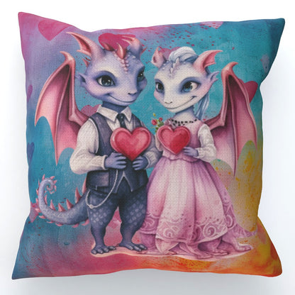 Dragons In Love X - Cushion, Double-Sided