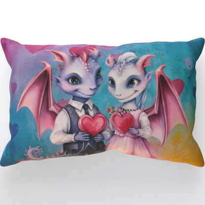 Dragons In Love X - Cushion, Double-Sided