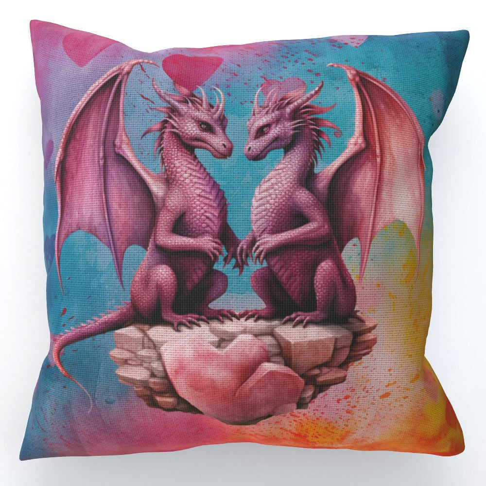 Dragons In Love XII - Cushion, Double-Sided