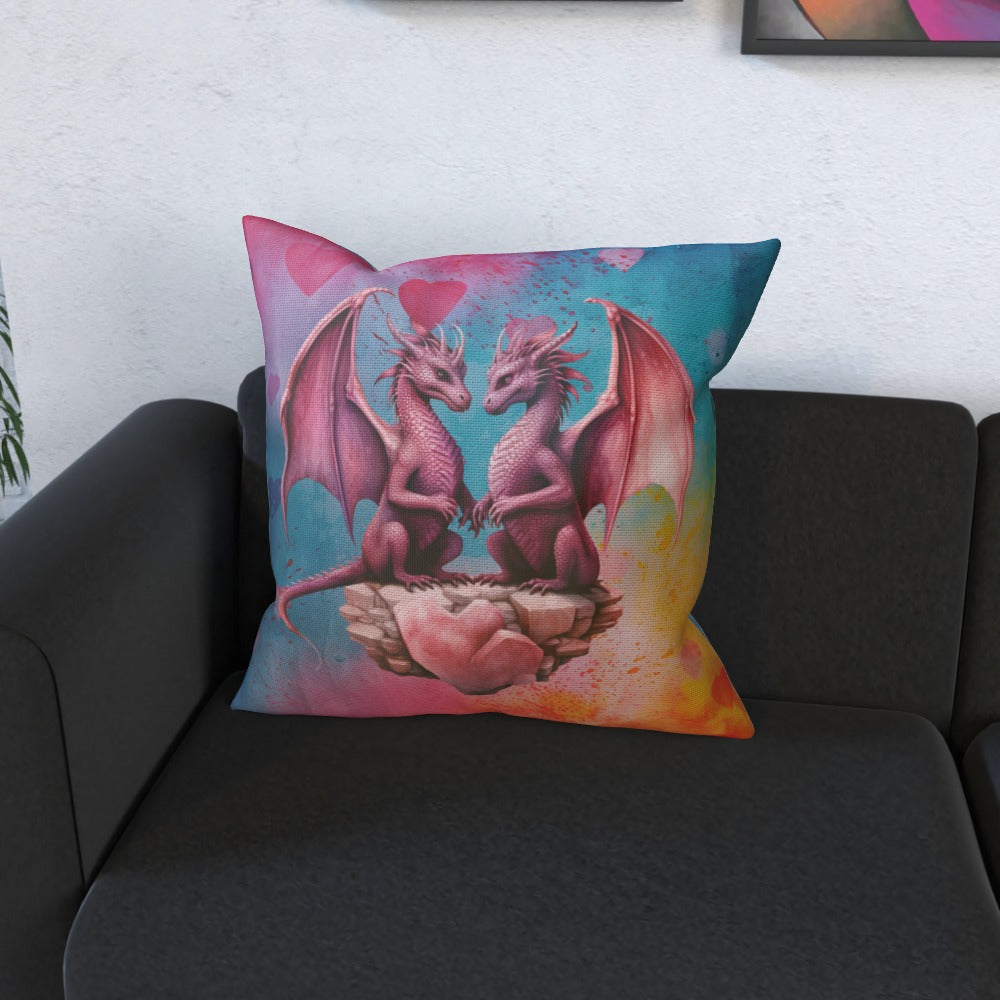 Dragons In Love XII - Cushion, Double-Sided