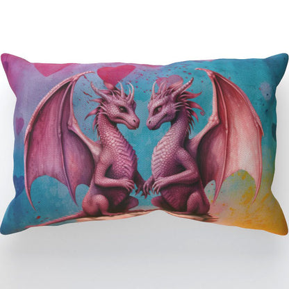 Dragons In Love XII - Cushion, Double-Sided