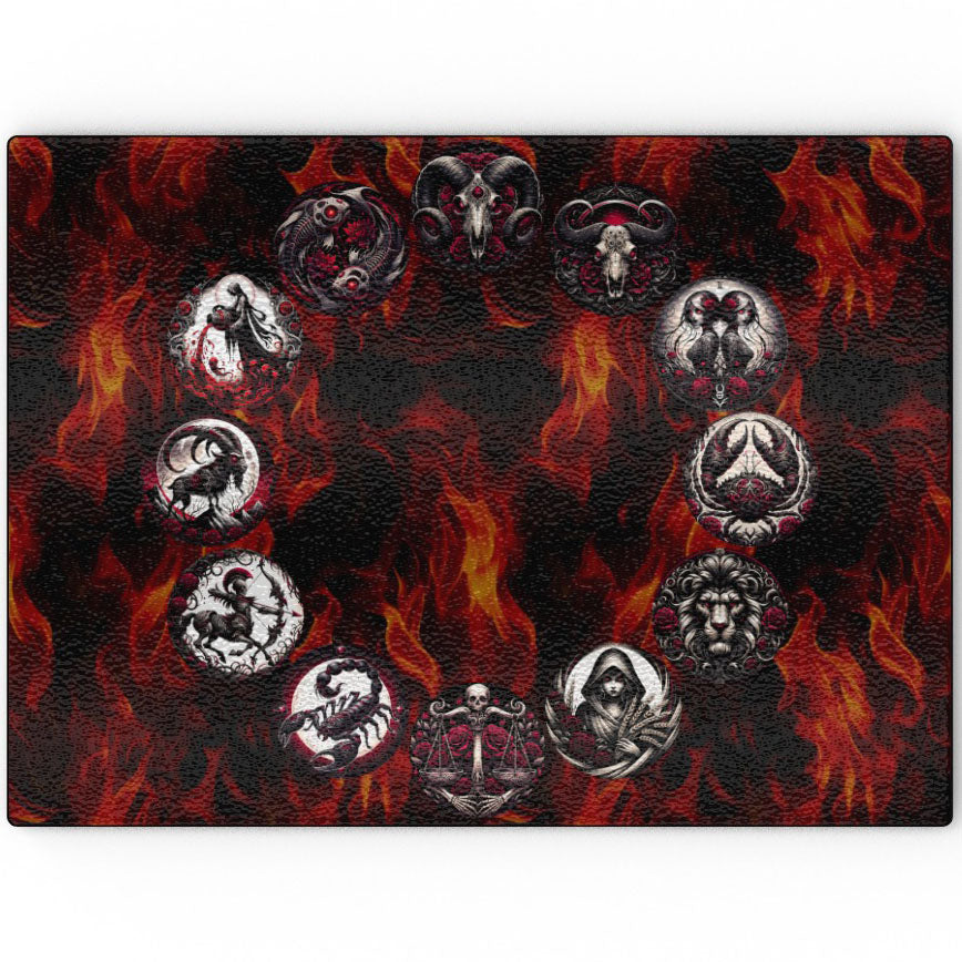 Hell's Zodiac - Glass Chopping Board