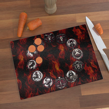 Hell's Zodiac - Glass Chopping Board