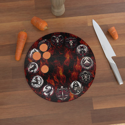 Hell's Zodiac - Glass Chopping Board